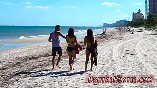 Wow! BDSM Stockings Drive Youthful 18+ Tourists Felicity Feline and Jade Wild!