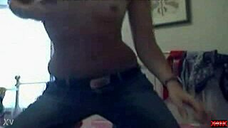 Amateur webcam strip with ripped clothes