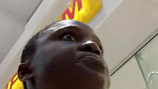 NIGERIAN BITCH MASTURBATES IN WEST HILLS MALL WASHROOM