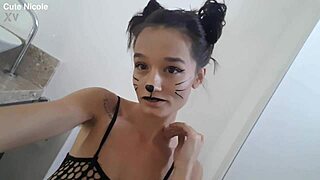cat pee, you into body painting those small tits in the bathroom?