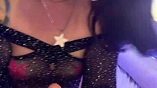 ivy lebelle bends over for fucking in stockings and lingerie