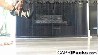 capri masturbates in her high heels showing tits pussy ass