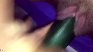 latina toys herself hard with dripping mel