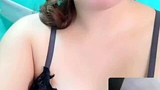showing off big tits in live bigo stream.