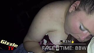 White BBW Delivers Intense Sloppy Interracial Blowjob