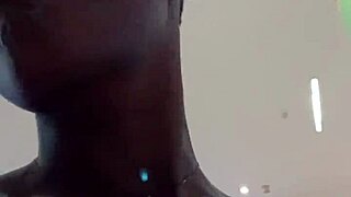 NIGERIAN BITCH MASTURBATES IN WEST HILLS MALL WASHROOM