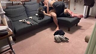 Hot Japanese Wife in Wild Piston Sex! Hidden Cam Orgasm!