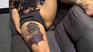 My stepsister's friends let me touch them in close-up