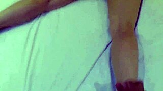 sliding my little pussy on his dick without condom