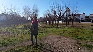 Perfect day for squirting in the public park, wanna join me? 😜