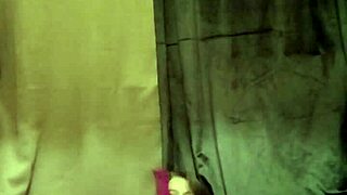 european maid performs striptease bent over in public