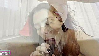 Hot Latina Brunette Squirts Wet Pussy During Interracial Sex