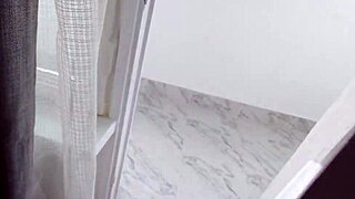 Step daddy demands deepthroat blowjob from pretty brunette before work