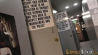 Gloryhole Fucking Cutie Sucking Big Black Cock Hard