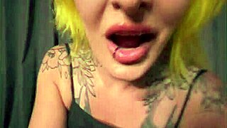 slutty stripper offers deepthroat drool in pov doggy with big cock facial