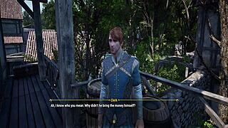 Stripped clothes reveal tits in playful game