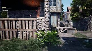 Stripped clothes reveal tits in playful game