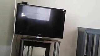 White Girl Performs Deepthroat Blowjob Interracially