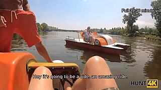 Hunt4K Gorgeous Chick Seduces Boy Next To Hubby