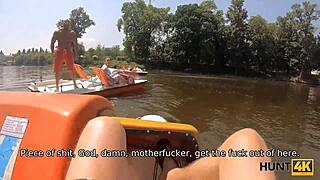 Hunt4K Gorgeous Chick Seduces Boy Next To Hubby