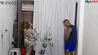 Stepson Fucks Stepmother On Stairs