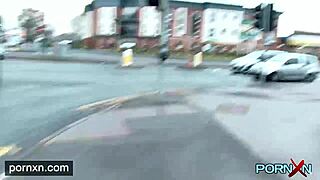 horny skinny leyla with small tits goes public in lingerie