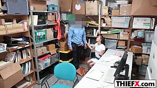 Either Cops Or His Monster Cock In Office Burglar Scene!