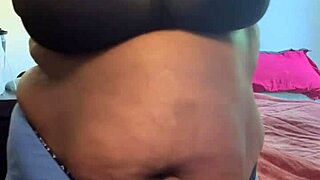 Huge creampie at the edge of the bed with pornstar black bbw ebony natural tits big black cock fat sexy