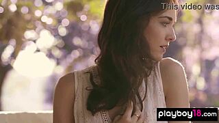 lovely german teen bianka helen strips nude and poses outdoors