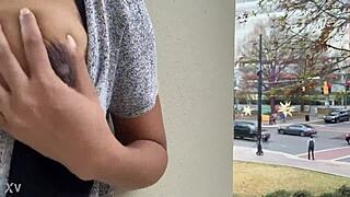 Ebony Woman Masturbates Publicly In The Park