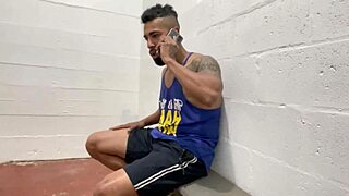 Coworker fucks wife in locker room with me