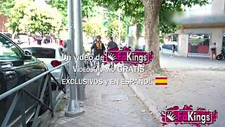 Massy Vs Goliath! Tiny 18+ Spanish Babe Takes On A Huge Guy In Public!