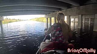 Is Stephanie Love Teasing Brian Omally's Monster Cock On Jet-Ski?