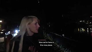 Hey, wanna see fit XXX Sandy with fake tits get raw in public?