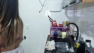 yo, this milf maid cheats with her young boss in hot action