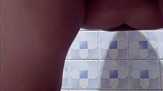 Mature Chubby Woman in Bathroom Lingerie Gets Licked in Doggystyle Public Spot