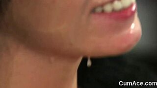 Slutty Honey Receives Jizz Facial and Swallows Every Drop
