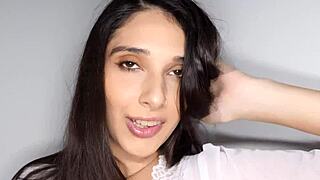 Aria Sloane's Tight Shaved Pussy Wrapped Around Big Cock