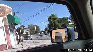 Jizzelle ryder gets picked up by a black man with huge cock for interracial encounter