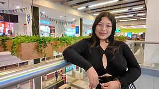 I met Valentina in the shopping center, and she has such a sexy ass and tits