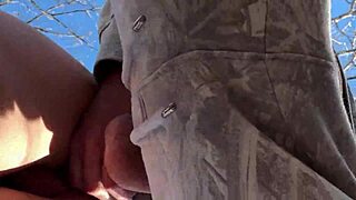 We got caught fucking outside with a big cock while a drone watched