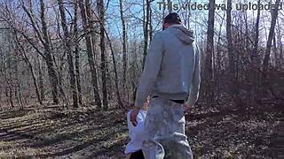 A daring couple got caught fucking outdoors under drone surveillance