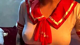 La puta colegiala helena danae delights with her wet pussy masturbation using dildo.