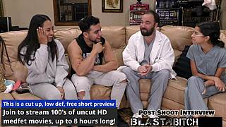 Mia Spreading Her Hairless Pussy In Latex, Getting Blasted With Cum In Missionary POV