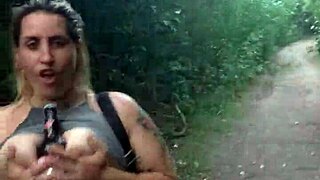 Adventure Time in Public Woods with Cute Interracial Deepthroat