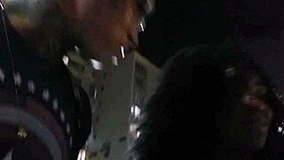 i met bruna black outdoors in public danger