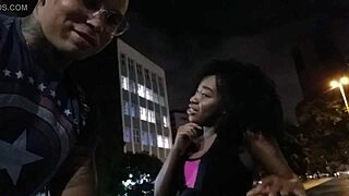 i met bruna black outdoors in public danger