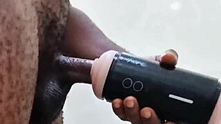 i helped myself with a huge cock toy since my girlfriend was away