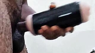 i helped myself with a huge cock toy since my girlfriend was away