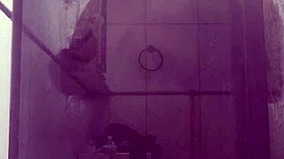 ebony stepmom rides huge cock in bathroom